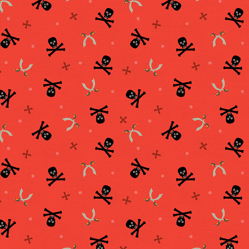 Toucan Pirates - Skulls and Scords Red | 120-23136