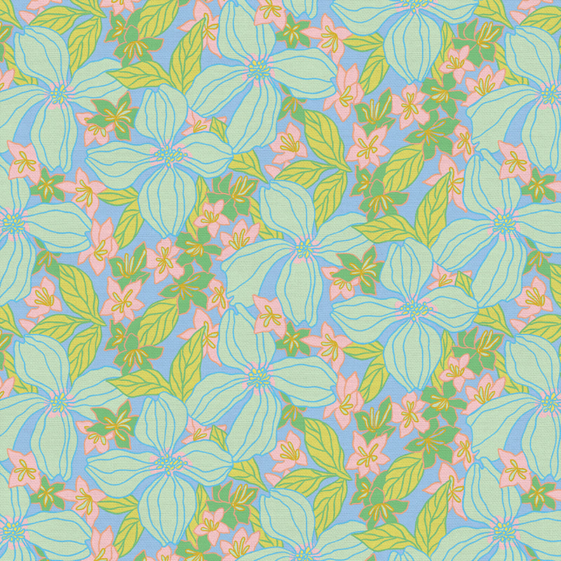 Cottage Blooms - Daydream Blue | 120-3663