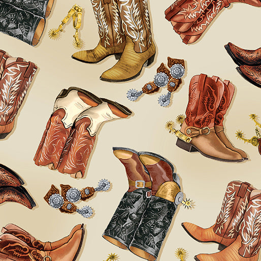 Yellowstone - Cowboy Boots Ecru | 14478-07