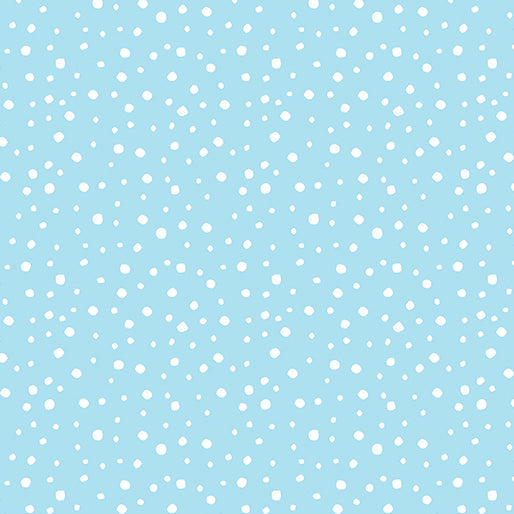 Meowy Christmas - Snow Dots Light Turquoise | 16239-80