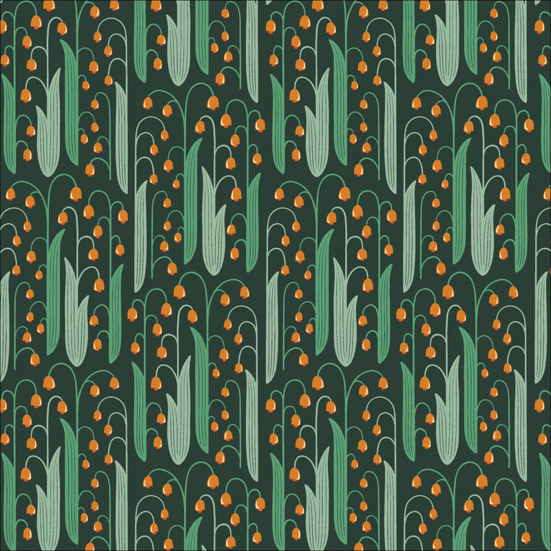 Blooming Revelry - Green May Bells Organic Cotton | 227322