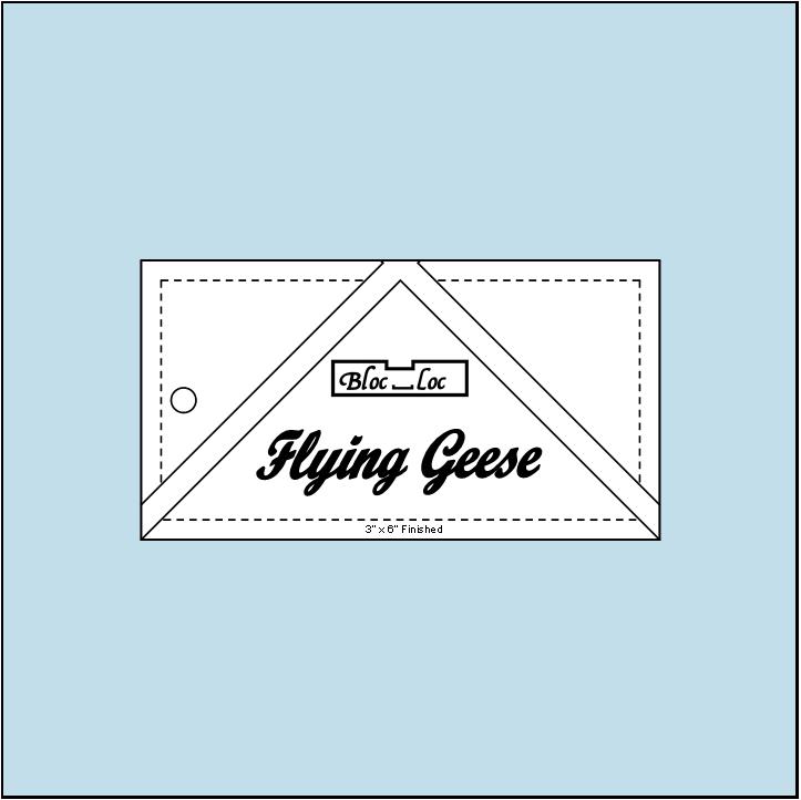 Bloc Loc | Flying Geese Triangle 3" x 6" Ruler
