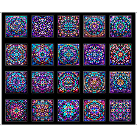 Night Flight - Stained Glass Blocks Multi | 2600-30751-J