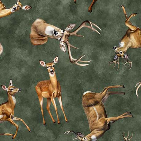 Buck Wild - Tossed Deer Silver Pine | 2600-30805-F