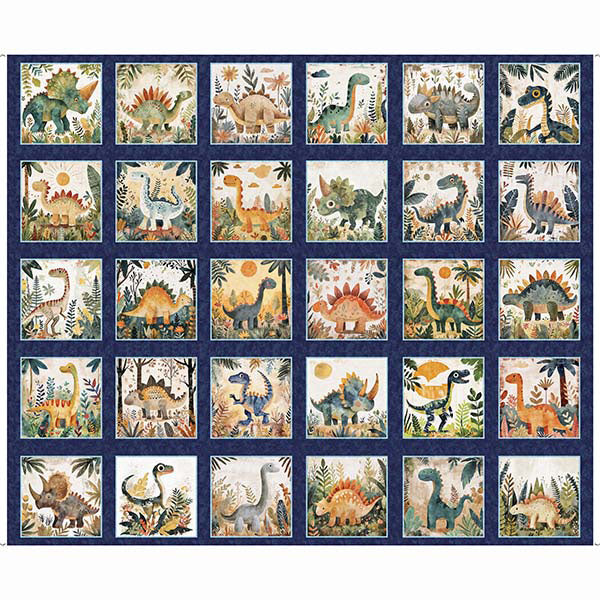 Dinoroars! - Dinosaurs Patches Navy | 2600-30809-N