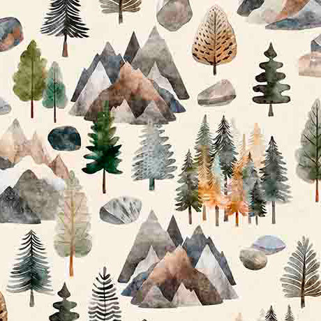 Bigfoot - Pine Trees Cream | 2600-30994-E