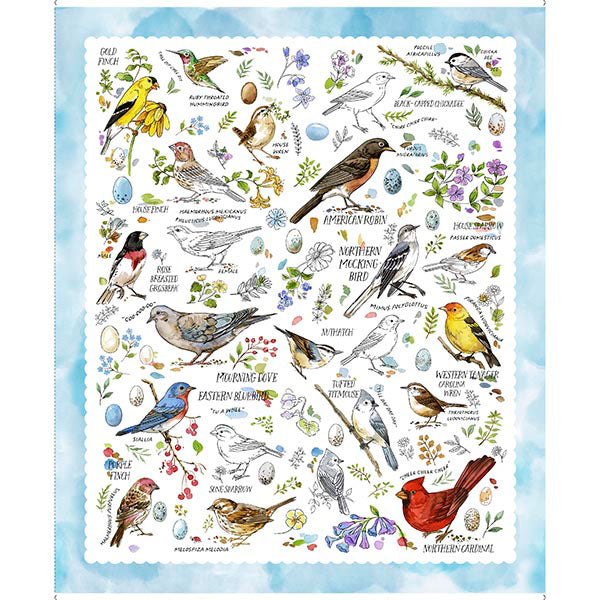 Drawn to Birds - Bird Panel | 2600-31138-B