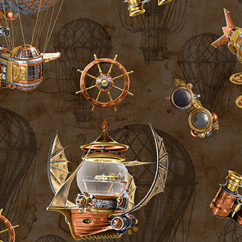 Full Steam Ahead - Airships Brown | 3937-39
