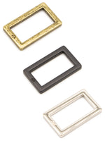 By Annie - Flat Rectangle Rings set of 2 | 1" Antique Brass