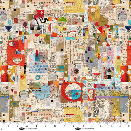 Spread the Word - Newspaper with Abstract Shapes Parchment | 4197-41