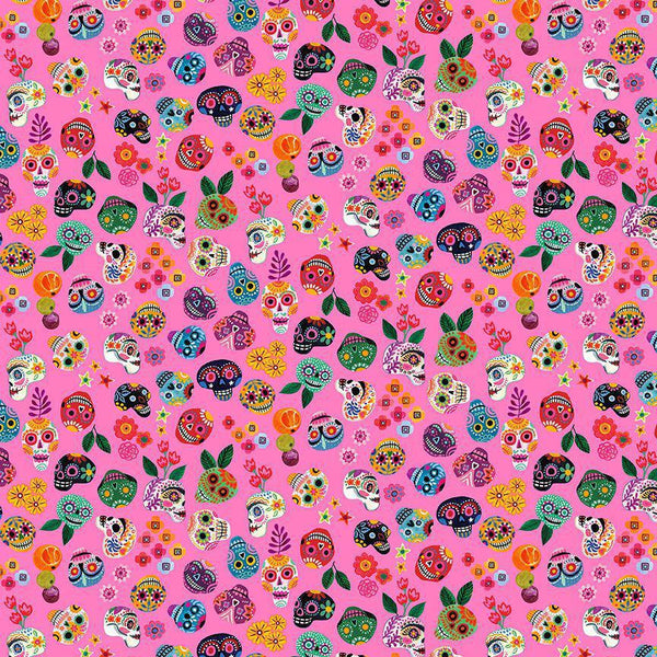 Hola Frida - Dia de los Muertos Calaveras Skulls Flamingo | STELLA-DMB2865 FLAMINGO