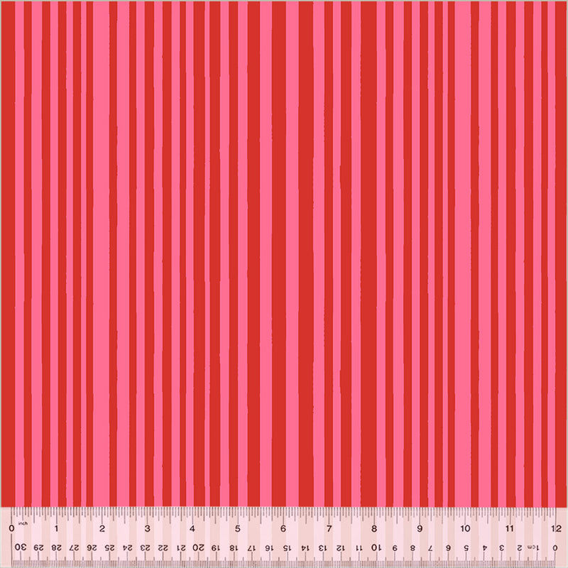 Kaleidoscope - Mini Stripe Capsicum/Perfect Pink | 54121D-14