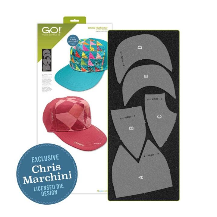 GO! Quilted Trucker Hat Die by Chris Marchini