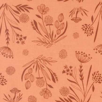 Woodland Wildflowers - Flower Patch Coral Peach | 45583-23