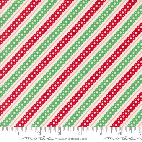 Kitty Christmas - Kitty Candy Cane Stripes Snow | 31205-11