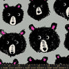 Teddy and the Bears - Bear Faces Linen Steel | RS2110-19L