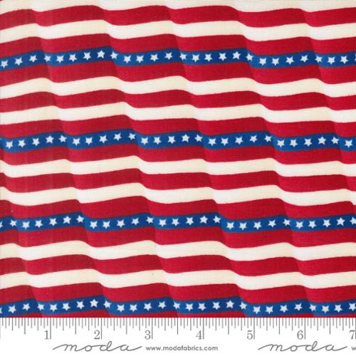 Red White and Bloom - Waving Flag Stripe Patriotic Poppy | 56112-13