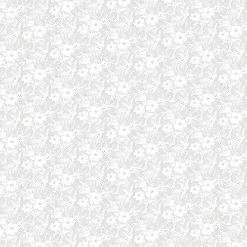 Cream & Sugar XI - Flowers White on White | 7091-01W