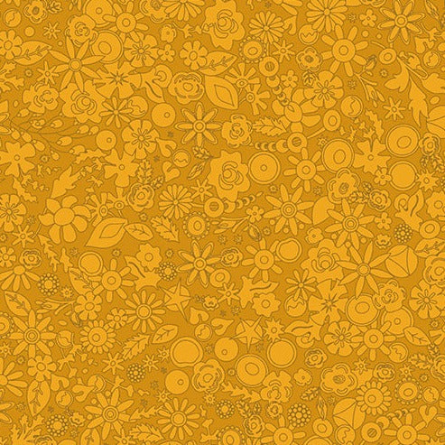 Sun Print 2024 - Floral Mustard | A-790-Y