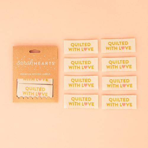 Sarah Hearts | Quilted with Love Gold Labels - 8 pack