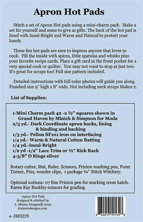 Apron Hot Pads | J. Minnis Designs