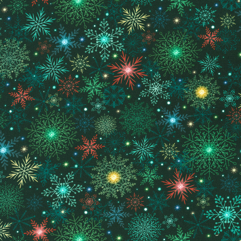 Merriment - Snowflakes Teal | AIND-23016-213