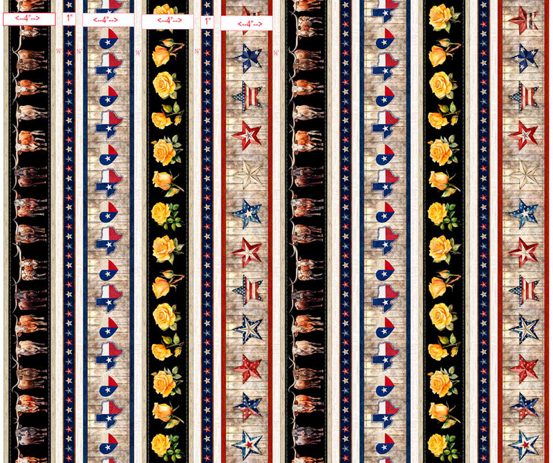 All Texas Shop Hop 2025 - Texas Decorative Stripe | 30887 -X