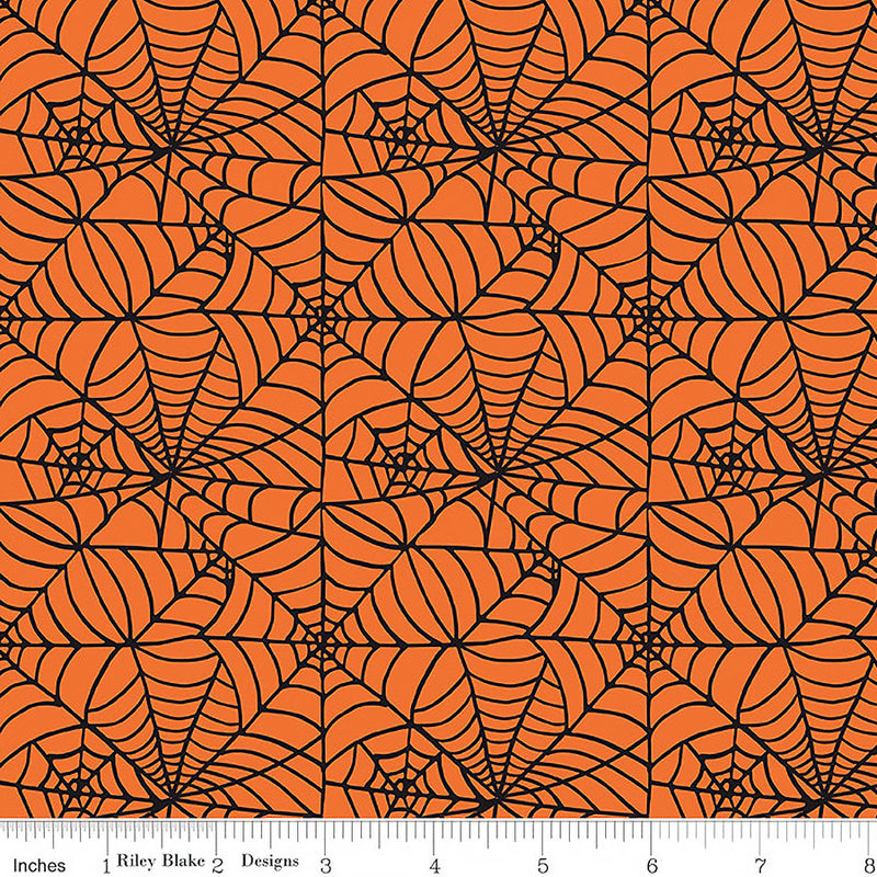 Sophisticated Halloween - Halloween Spiderweb Orange | C14622-ORANGE