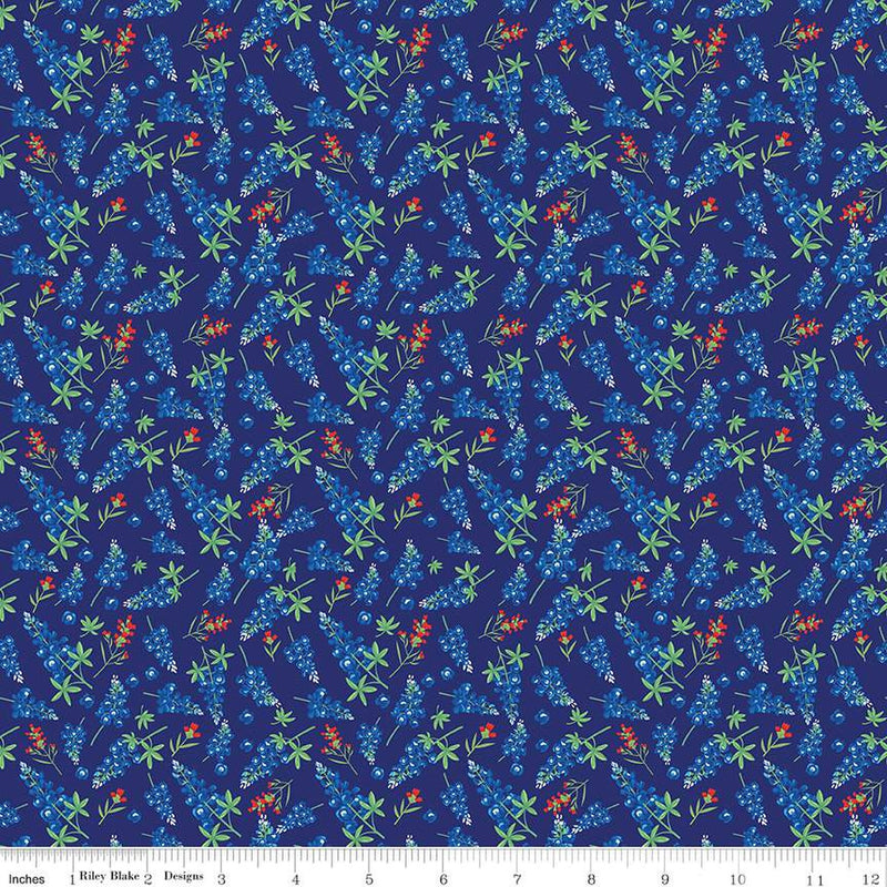Friendship Florals - Bluebonnets Royal | C15842-ROYAL