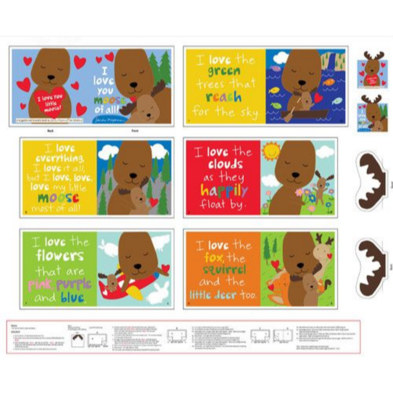 Huggable & Loveable 14 - I Love You Moose Book Panel | 8182P-01