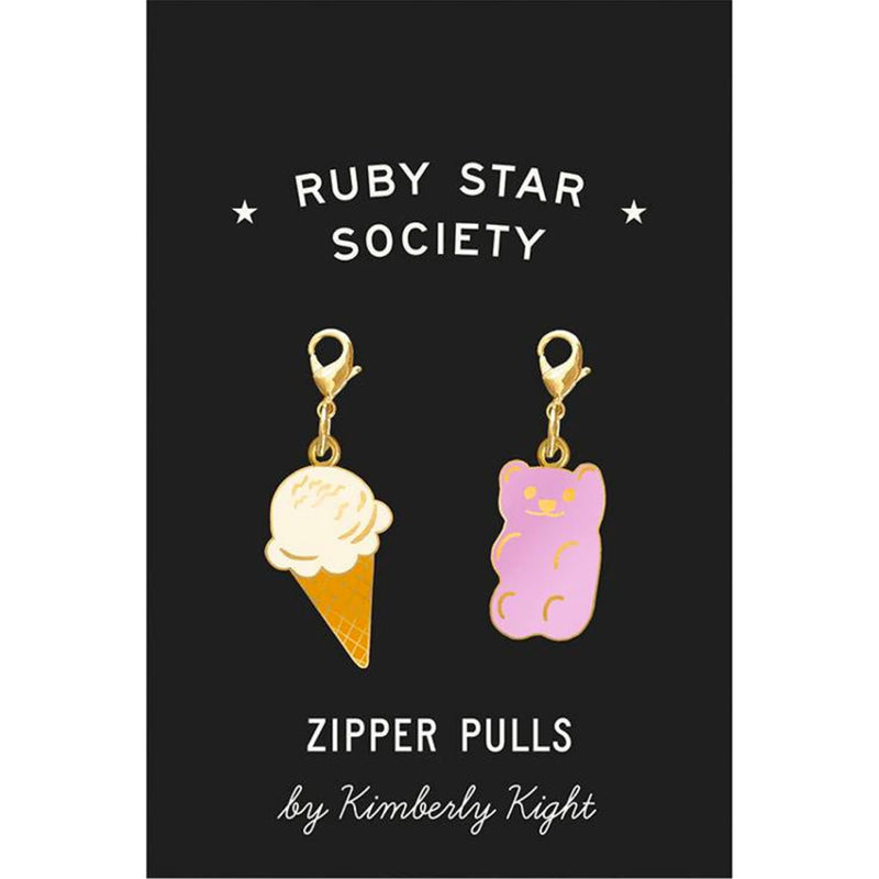 Ruby Star Society | Kimberly Zipper Pulls 2ct Ice Cream & Gummi Bear