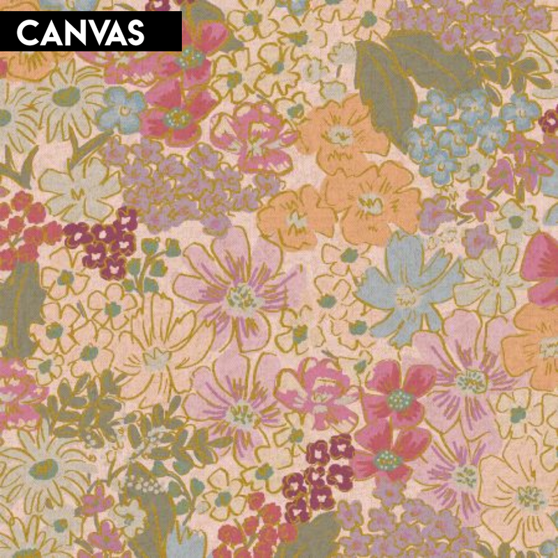English Rose - Mimi Plum Metallic Canvas | RP1403-PL5CM