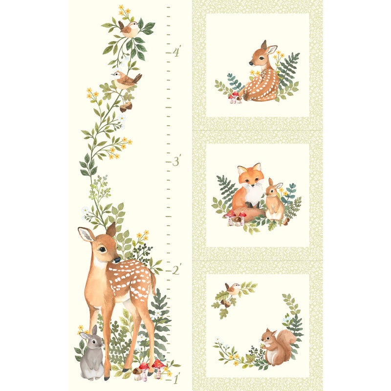 Woodland Babes - Growth Chart Panel Cream Multi | DP27166-11