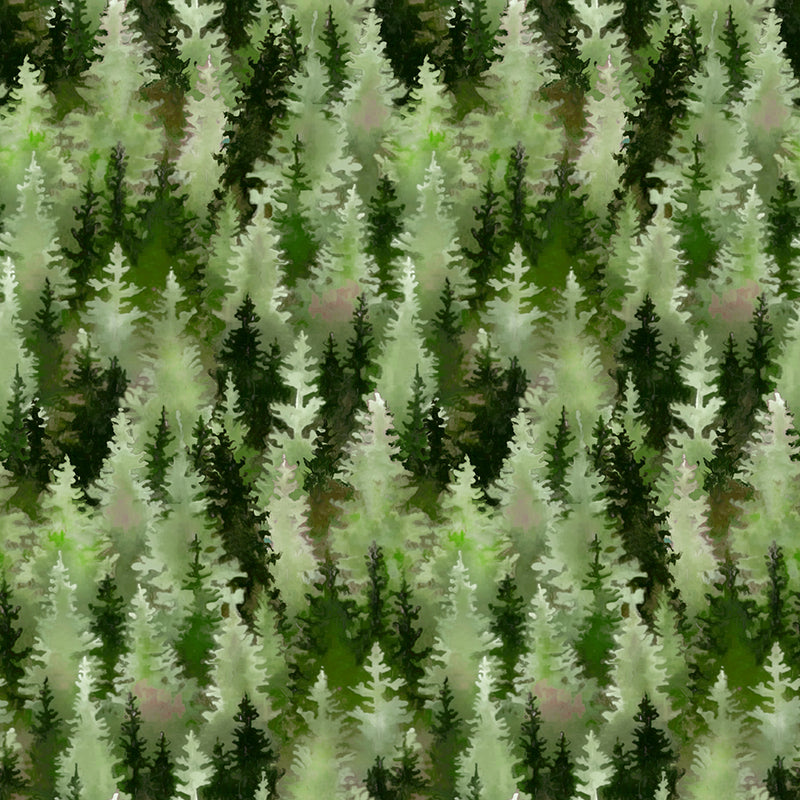 Woodland - Digital Trees Mint | Y4132-110