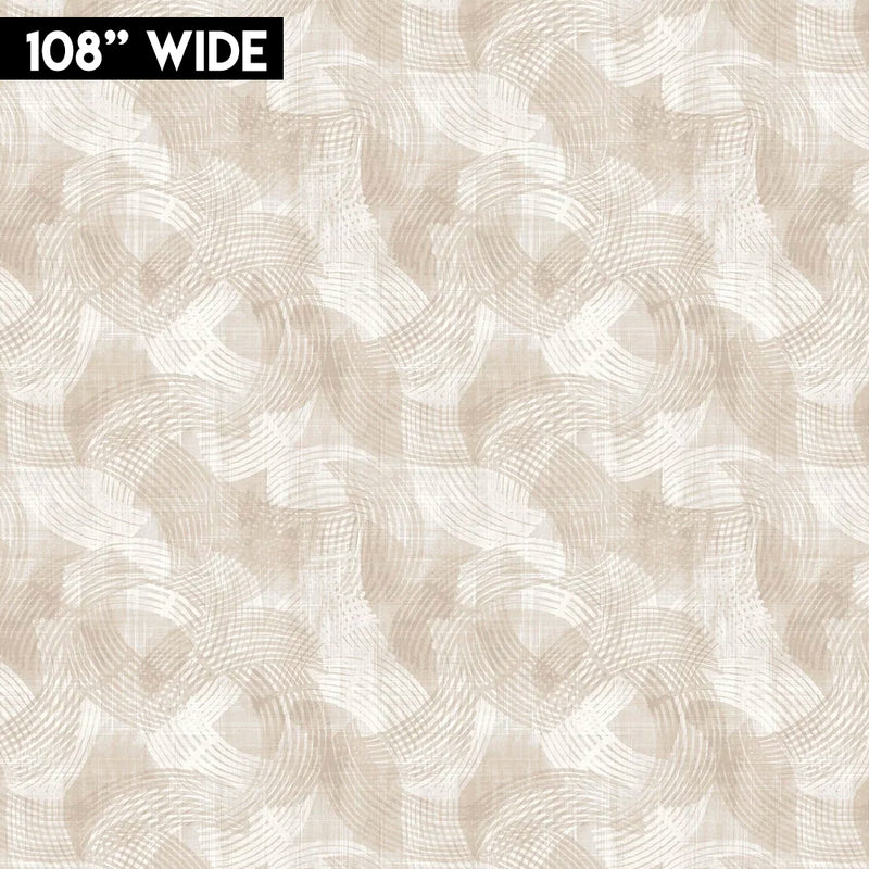 Crescent 108" - Textured Arcs Ivory | B2970-41