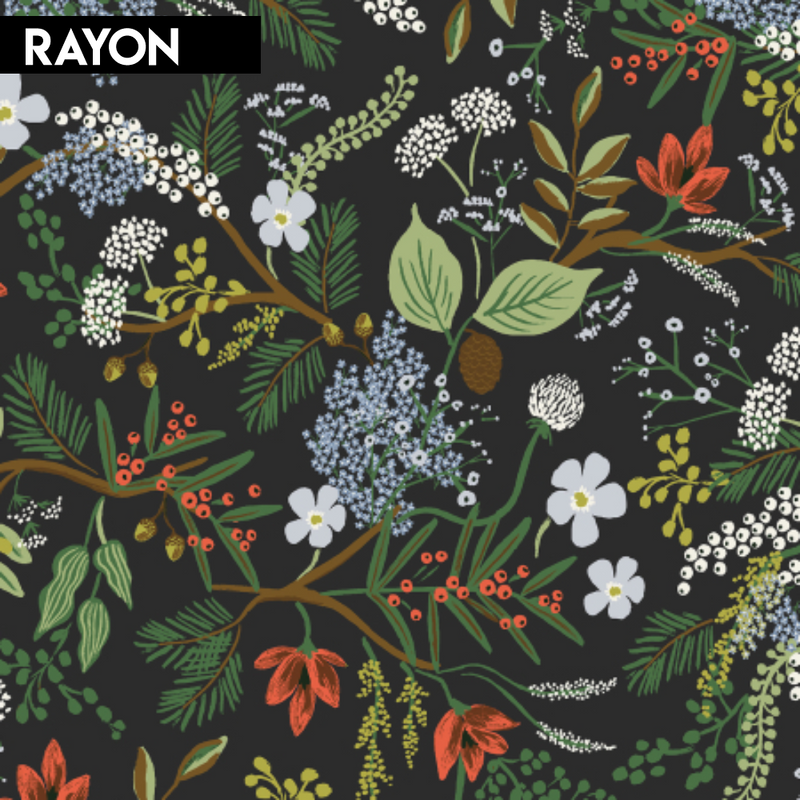 English Rose - Juniper Forest Black Rayon | RP1402-BK4R