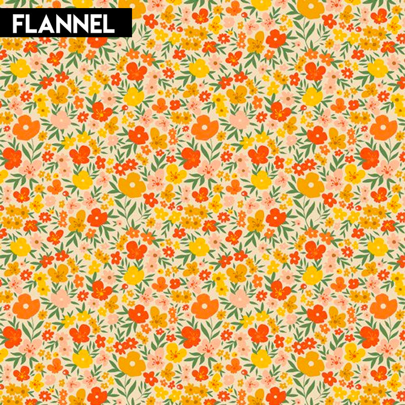 Grow & Harvest - Flowery Meadow Sunlit Flannel | F-14404A