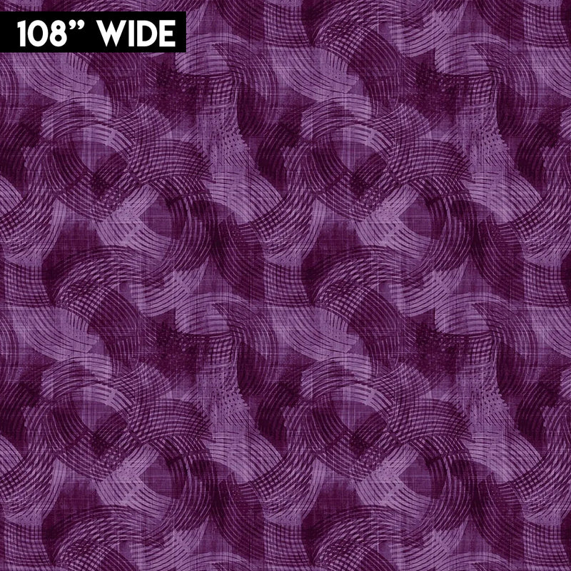 Crescent 108" - Textured Arcs Purple | B2970-55