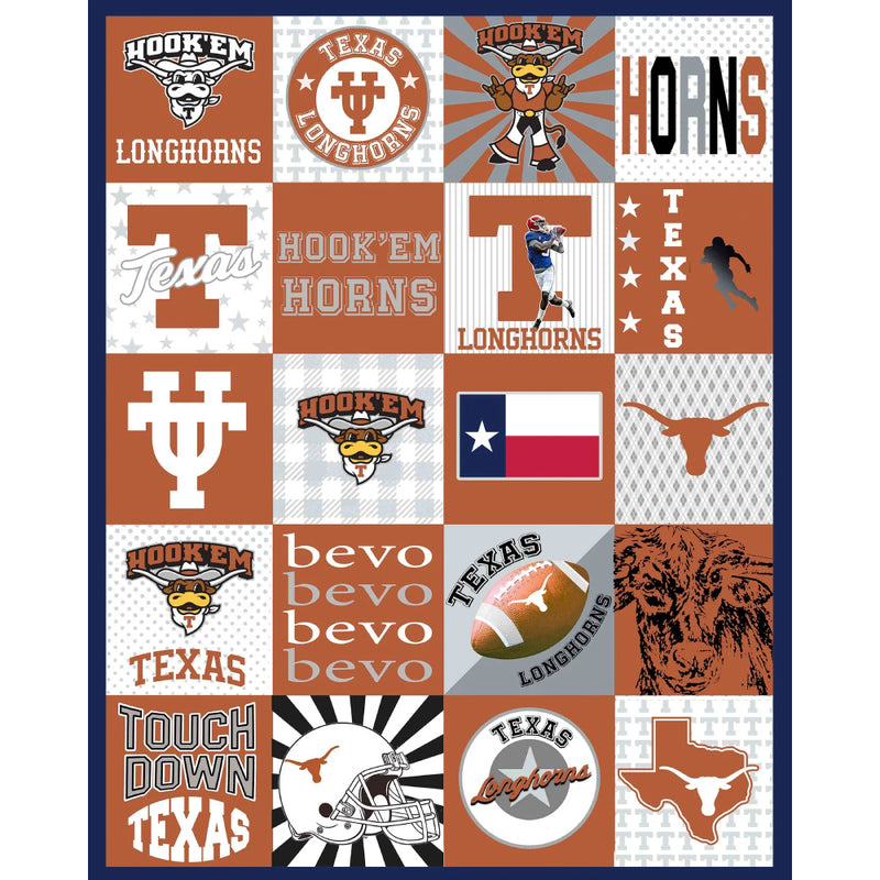 College Micro Minky - University of Texas T-Shirt Panel | TX1362