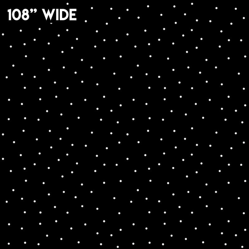 108" Kimberbell Quilt Backs - Small Dot Black | MASQBD214-J