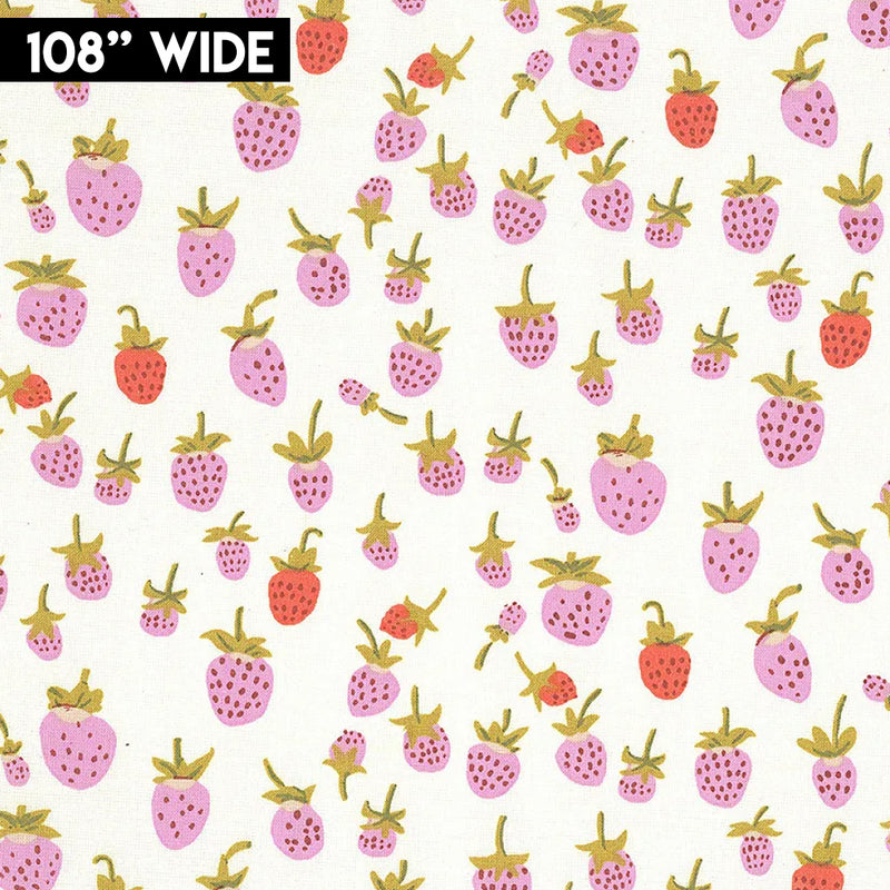Quilt Back 108" - Briar Rose Strawberry Lilac 108" | 37024W-2DES