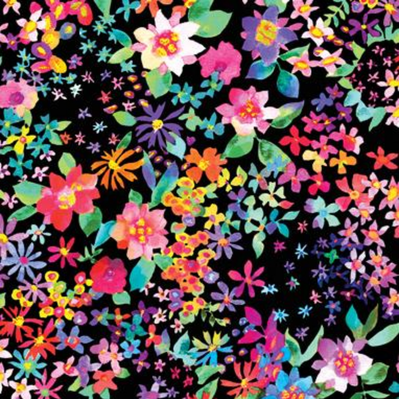 Gradients Euphoria - Rainbow Blooms Midnight | 33822-12