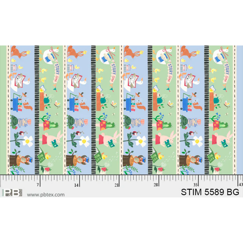 Story Time - Border Print Cream | STIM-5589-BG