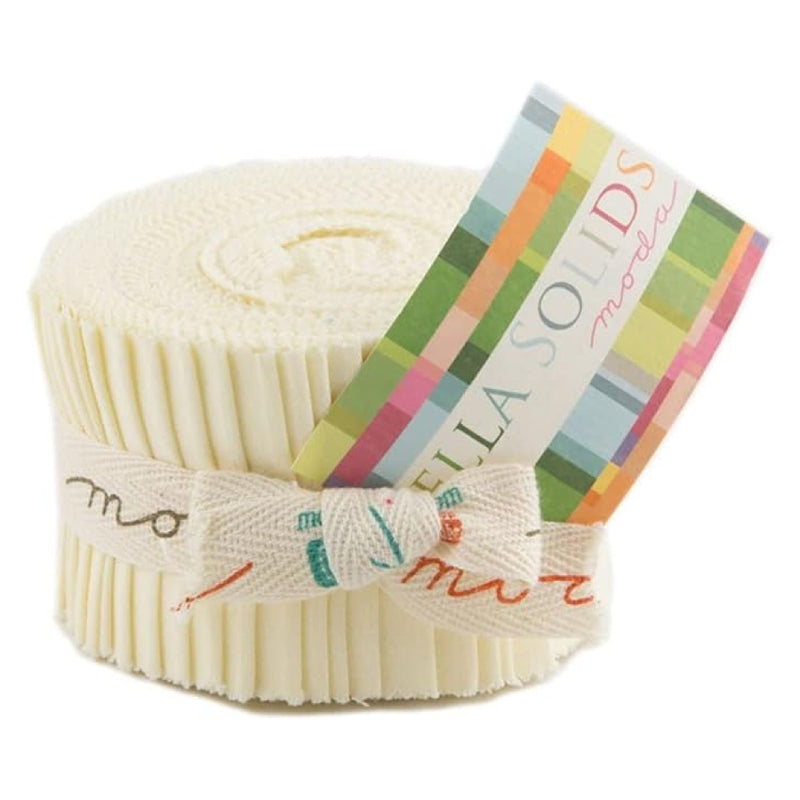 Moda Bella Solids - Jelly Roll Snow | 9900JR-11