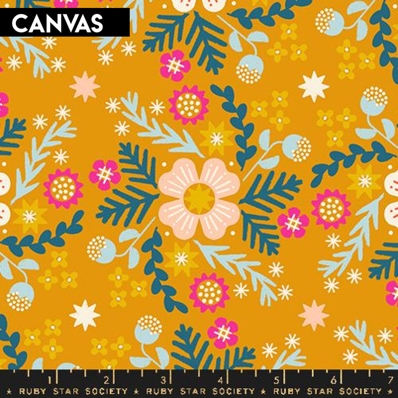 Pivot - Pivot Canvas Linen Wildflowers Goldenrod | RS1079-14L