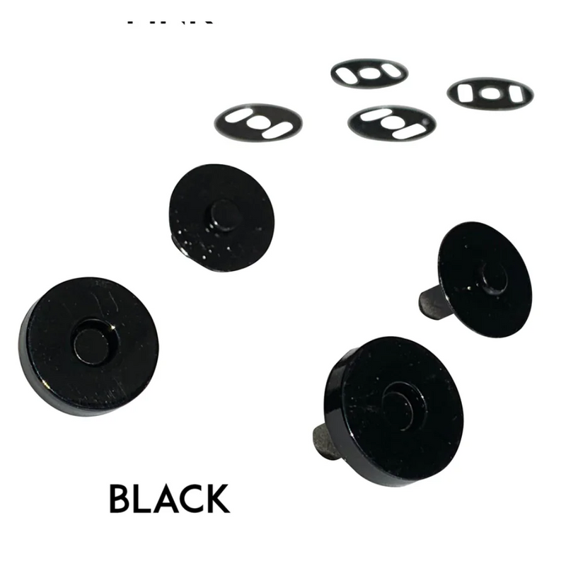 Sassafrass Lane Designs - Magnetic Snaps Black set of 2