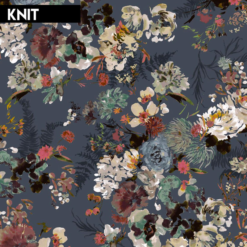 Perennial - Flora Slate Jersey Knit | 53804DJ-10