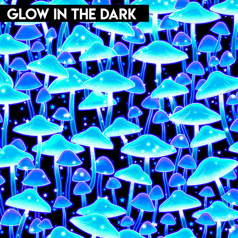 Magic Moon Garden - Mushrooms Blue Black Glow in the Dark | 790G-19