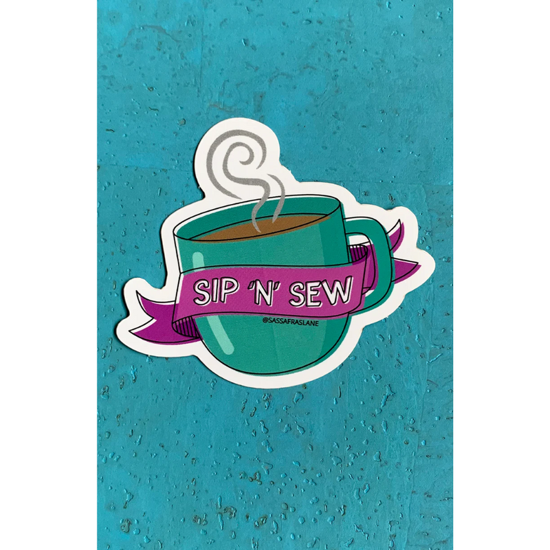 Sassafras Lane Designs - Sticker Sip 'N' Sew Mug