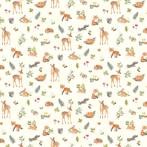 Woodland Babes - Animals Cream Multi | DP27169-11